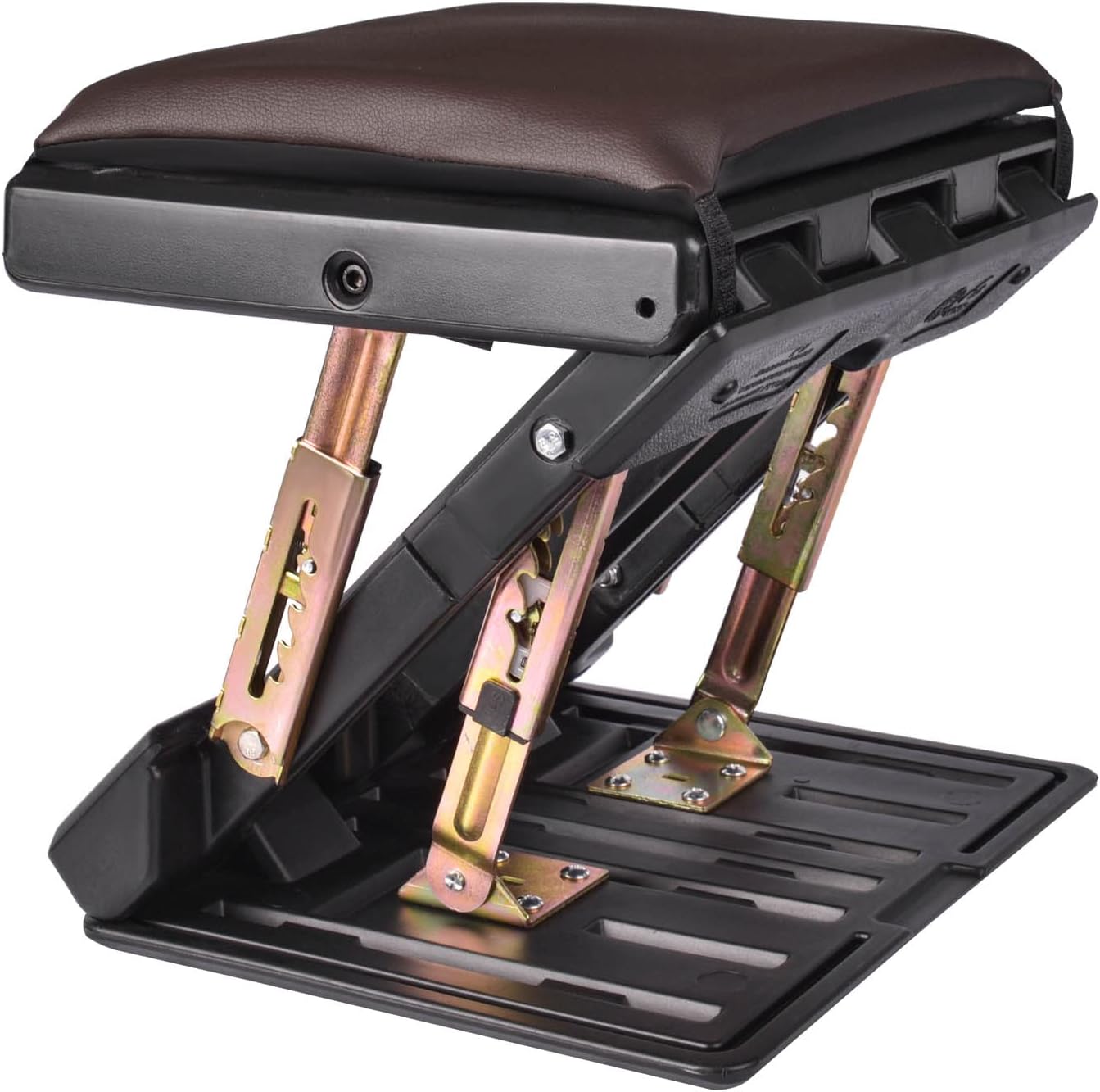 Foot Rest for Under Desk at Work 4-Level Height Adjustable, Ergonomic Foldable Footrest for Office, Gaming,Computer, Soft & Removable Pad Desk Foot Stool Suitable for All Seasons
