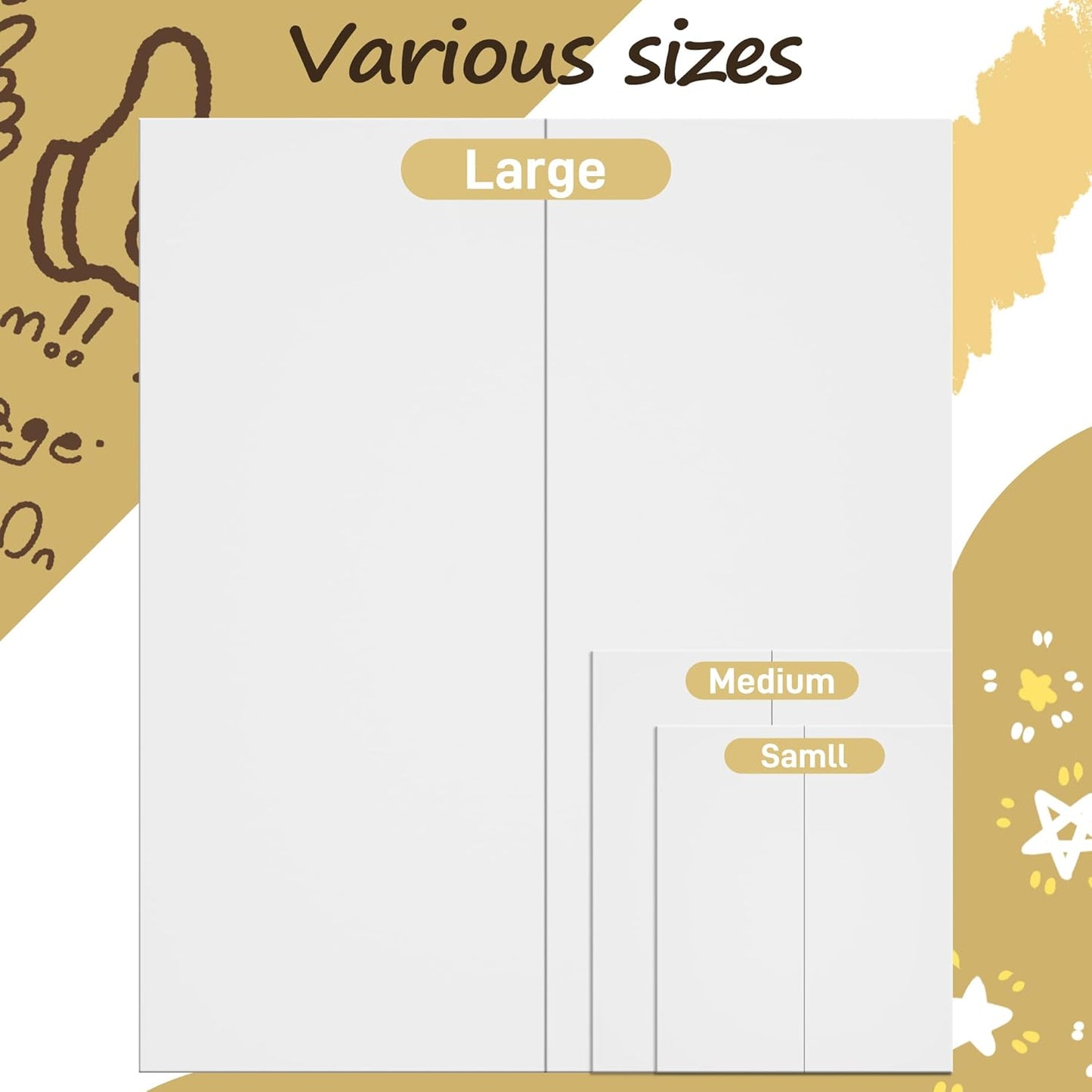 PSHVYM 4 Pcs Trifold Poster Board, 26 x 17 inches Poster Board with Double Sided Tapes and Cardboard, Corrugated Presentation/Display Board for School Project, Science Fair, Business