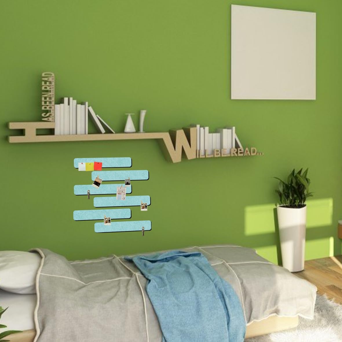 Vuzvuv 8 pcs Bulletin Board Bar Strips with 50 Pushpins & 10 Wooden Clip pins，Self Adhesive Cork Board for Wall，Felt Pin Board for School，Office Decor（Black White Grey）