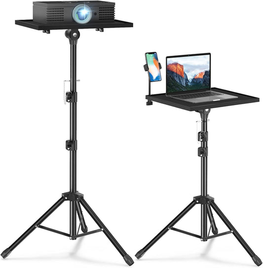 Facilife Projector Stand Tripod - Laptop Tripod Projector Stand Adjustable Height 22 to 47 Inch, Projector Tripod Stand, Tripod for Porjector, Projector Stand for Outdoor Movies
