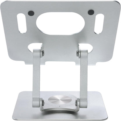 DCHAV Foldable Adjustable Drawing Tablet Stand for Desk iPad Holder Laptop Computer Riser 360 Rotating Ergonomic Aluminum Raised Table for Portable Monitor Phone 5-12 Inch Notebook, Silver