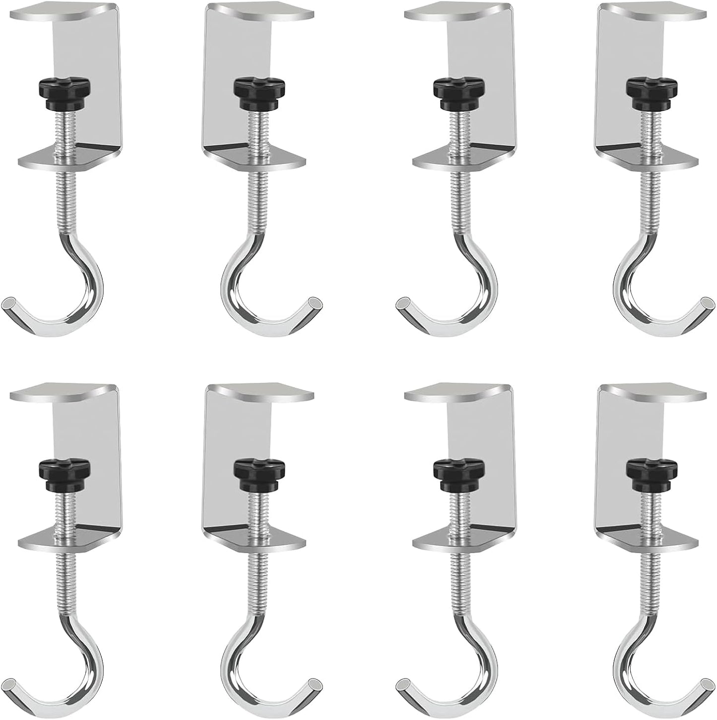 Delphinus 8 Pcs Adjustable Table Hooks for Hanging Bags, for Table & Desk Heavy Duty Metal Backpack Hooks