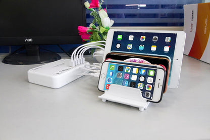 Adjustable Universal Multi Device Organizer Dock Stand Holder, Tablet Cell Phone Desktop Stand for iPhone Samsung Galaxy Google Nexus Kindle (Black)- No Charging Port
