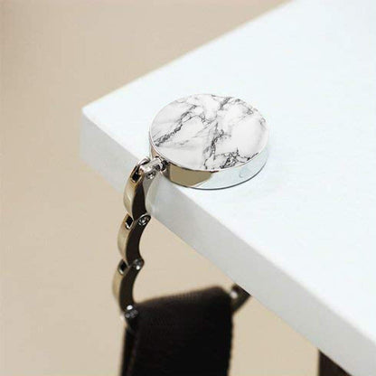 Bosketo Foldable Purse Hook Womens Bag Table Hanger Collection Desk Hooks for Purse (3pack Pretty Floral Hook)