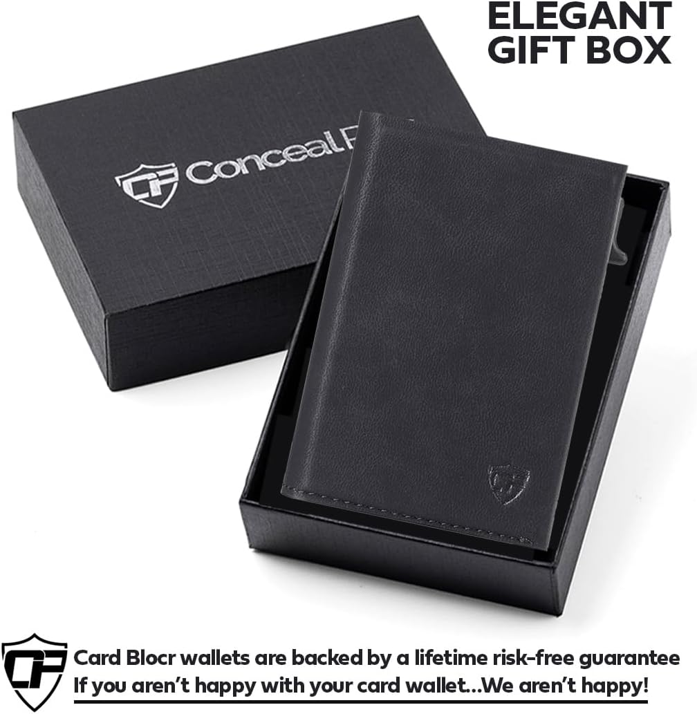Conceal Plus Wallet Finder Slim Tracker, 5-Year Battery Life - Never Needs Charging, Track Wallet, Backpack, Luggage and More, Works with Apple Find My iOS Only (Android Not Supported)