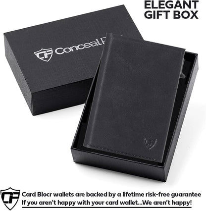Conceal Plus Wallet Finder Slim Tracker, 5-Year Battery Life - Never Needs Charging, Track Wallet, Backpack, Luggage and More, Works with Apple Find My iOS Only (Android Not Supported)