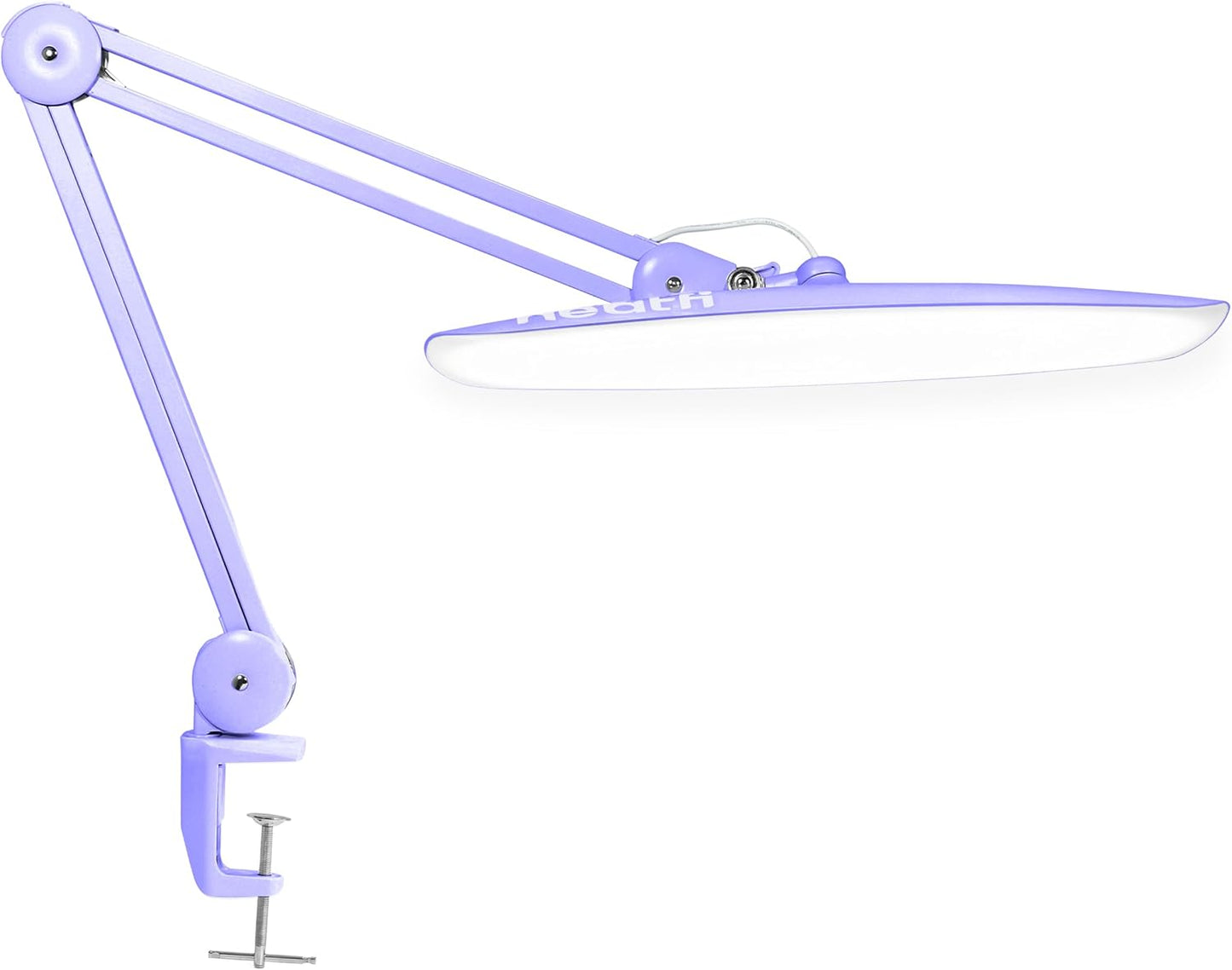 Neatfi XL 2200 Lumens 24W LED Desk Lamp – Shadow-Free Task Lighting | 4-Level Dimming | Home Office & Crafts Use | 20-Inch Wide Head (White, Non-CCT with Clamp)