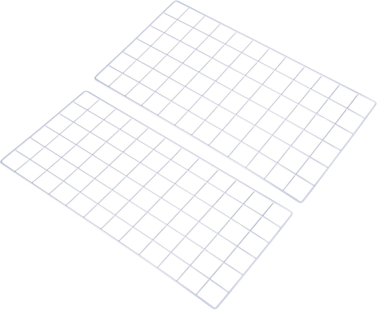 PATIKIL 24"x12" Wire Grid Panel, 2 Pack Wall Grid Decorative Panels Board Photo Pictures Display Decor Hanging Organizer for Home Office, Black