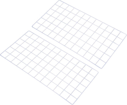 PATIKIL 24"x12" Wire Grid Panel, 2 Pack Wall Grid Decorative Panels Board Photo Pictures Display Decor Hanging Organizer for Home Office, Black