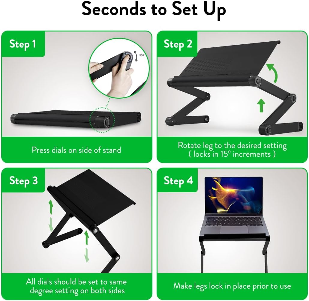 Uncaged Ergonomics Adjustable Book Holder, Tablet & Laptop Stand, Aluminum Portable Reading Stand for Textbooks & Cookbooks, Recipe Holder for Kitchen Counter, Black