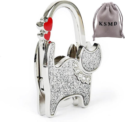 KSMD Variety Design Purse Hooks for Table and Bars,Portable Purse Hanger Organizers Hooks Handbag Pocketbook Holder Bag Storage for Desk,Foldable Folding Purse Table Hook Hanger