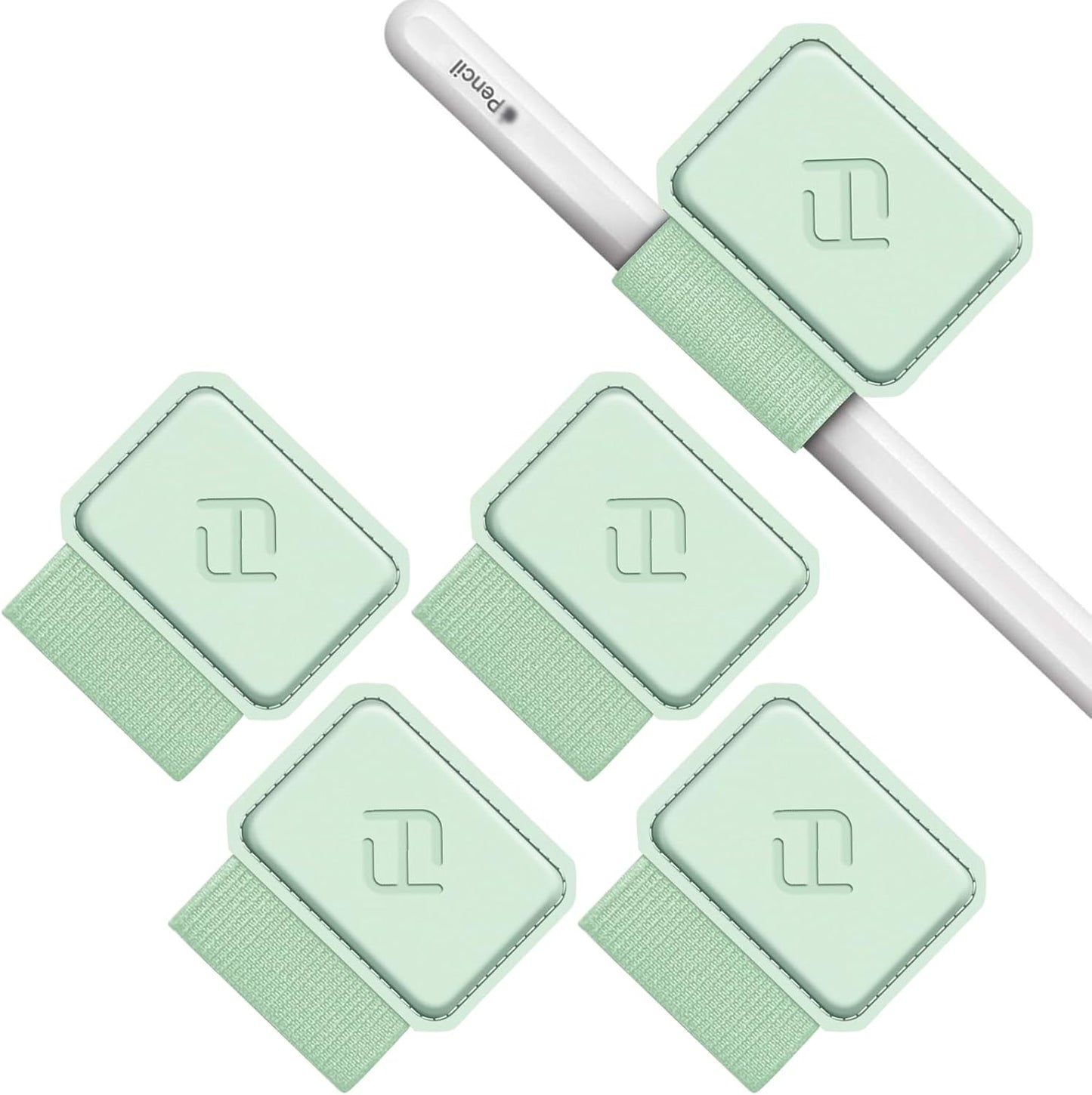 Fintie 4 Pack Pen Loop Holder for Apple Pencil Pro, Apple Pencil (USB-C / 1st / 2nd Generation) and Stylus Pens, Elastic Adhesive Leather Sleeve Attached to Cases, Black
