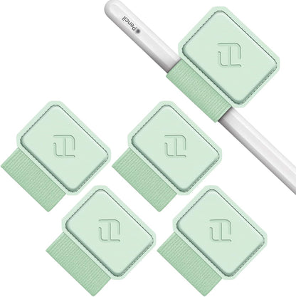 Fintie 4 Pack Pen Loop Holder for Apple Pencil Pro, Apple Pencil (USB-C / 1st / 2nd Generation) and Stylus Pens, Elastic Adhesive Leather Sleeve Attached to Cases, Black