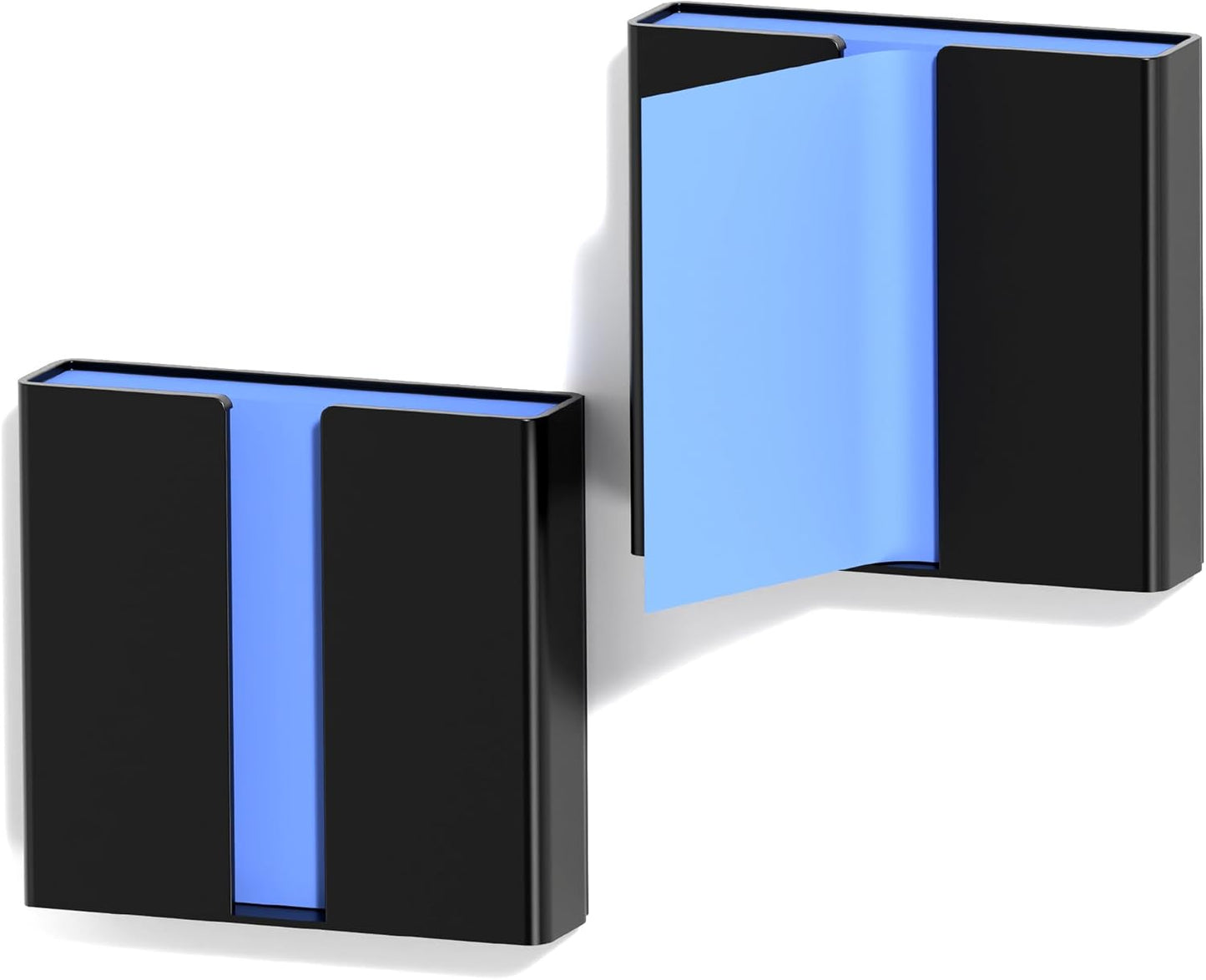 Sticky Note Dispenser, Magnetic Sticky Note Holder for Post It Notes, 3 x 3 Inch Sticky Note Organizer for Office Home Classroom, Black