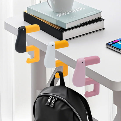Duck-Shaped Non-Slip Folding Table Hook, Portable Removable Desktop Hook, Used as Handbag Hook and Bag Clip, Suitable for School/Office Desktop Storage Organization