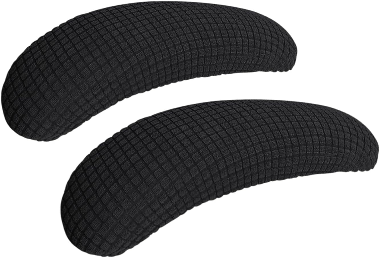 FORCHEER Office Chair Armrest Covers 12-15 Inch Velvet Elastic Black Arm Rest Covers for Desk Computer Chairs Washable