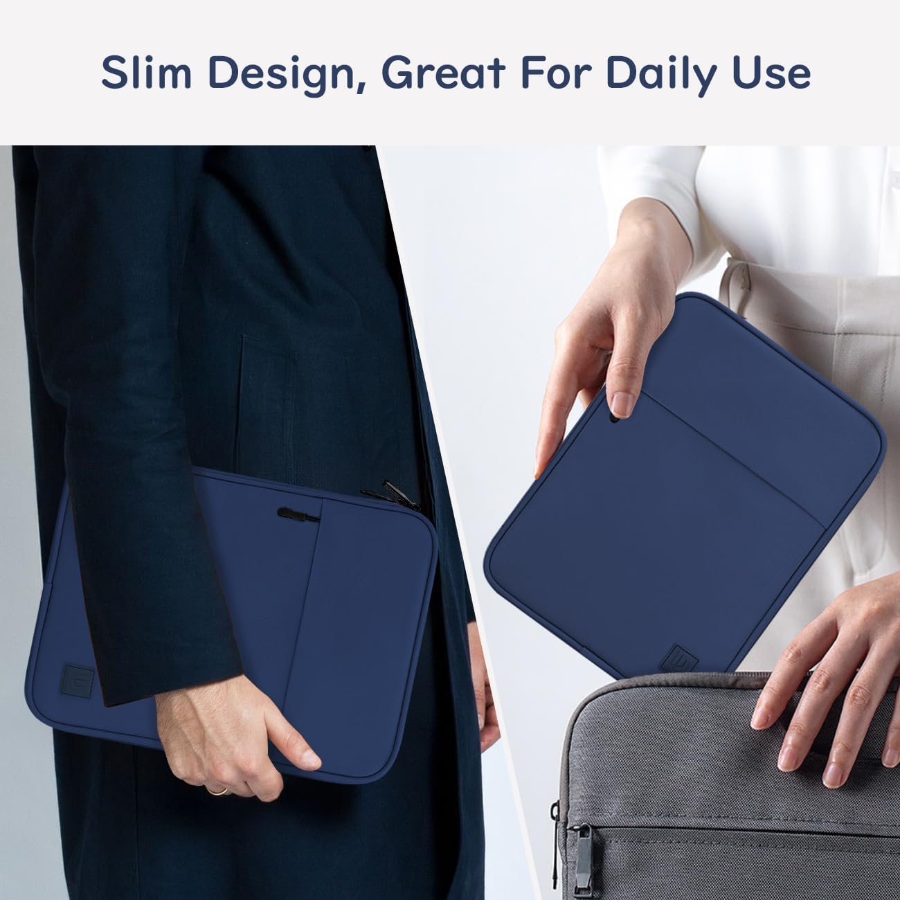 Dadanism 9-11 Inch Tablet Sleeve Padded Carrying Case for iPad (A16) 11th Gen 11", iPad 10th Gen 10.9", iPad Air M4/Pro M5 11", iPad Air 5/4, iPad 9/8/7th Gen, Galaxy Tab A11+ Plus 11", Blue