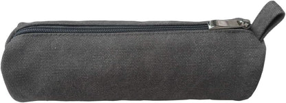 Heavy Canvas Stationery Portable Compact Simple Zipper Pencil Case and Durable Small Medicine Bag 1 Pack Khaki