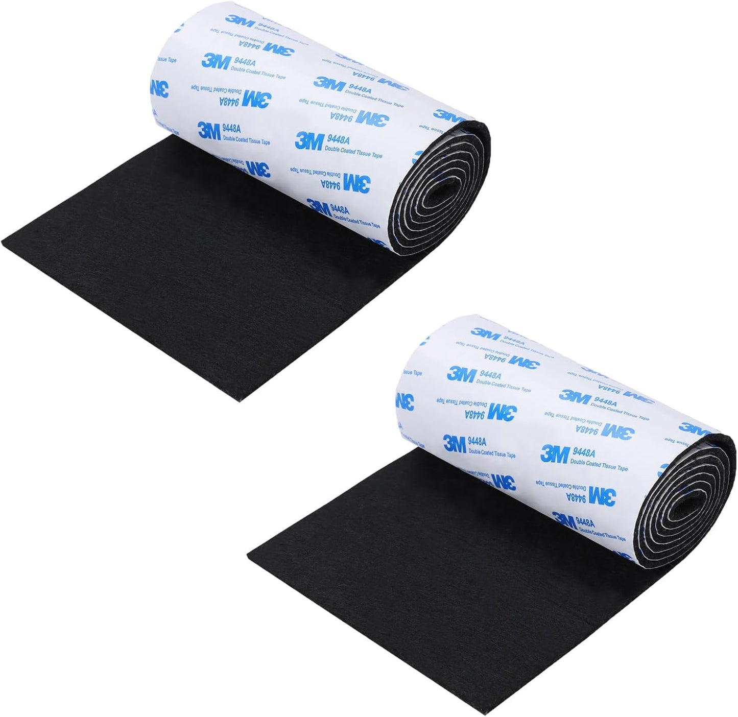Felt Furniture Pads, Non Slip Self Adhesive Cuttable Felt Tape Black Heavy Duty Felts Strip Roll for Protecting Hardwood Floors Chair Wall Protector (40 x 5 x 0.12 Inch)