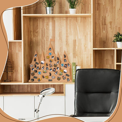 BENECREAT Castle Pin Board Cork Board, 14.2x11.8inch Bulletin Display Board Brooch Jewelry Display Cork Tray for Brooch Pin Collection Display, Office Home and School Decor