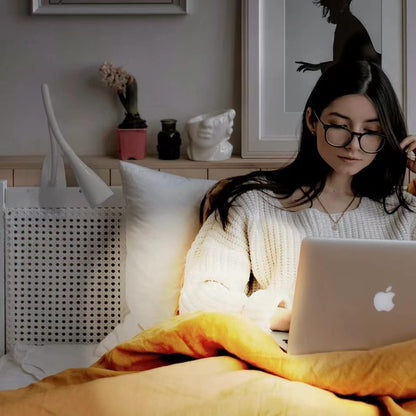 Book Light for Reading in Bed, Eye-Caring LED Reading Light, 360° Flexible Clip on headboard lamp, 5W 3000k Desk Lamp with Clamp for Bedroom, Office, Painting, Workbench and Sewing, Black