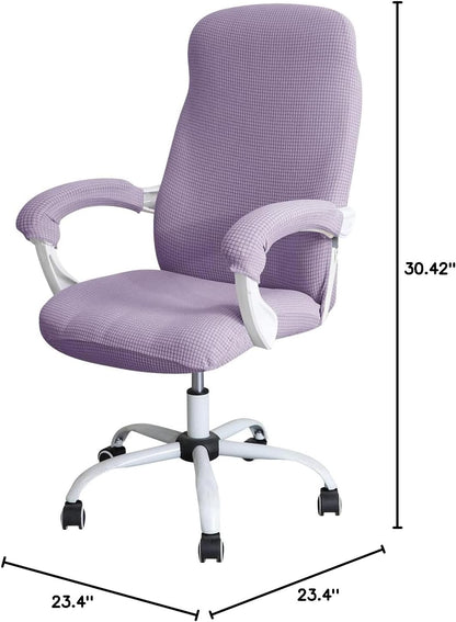 FORCHEER Office Chair Armrest Covers 12-15 Inch Velvet Elastic Black Arm Rest Covers for Desk Computer Chairs Washable