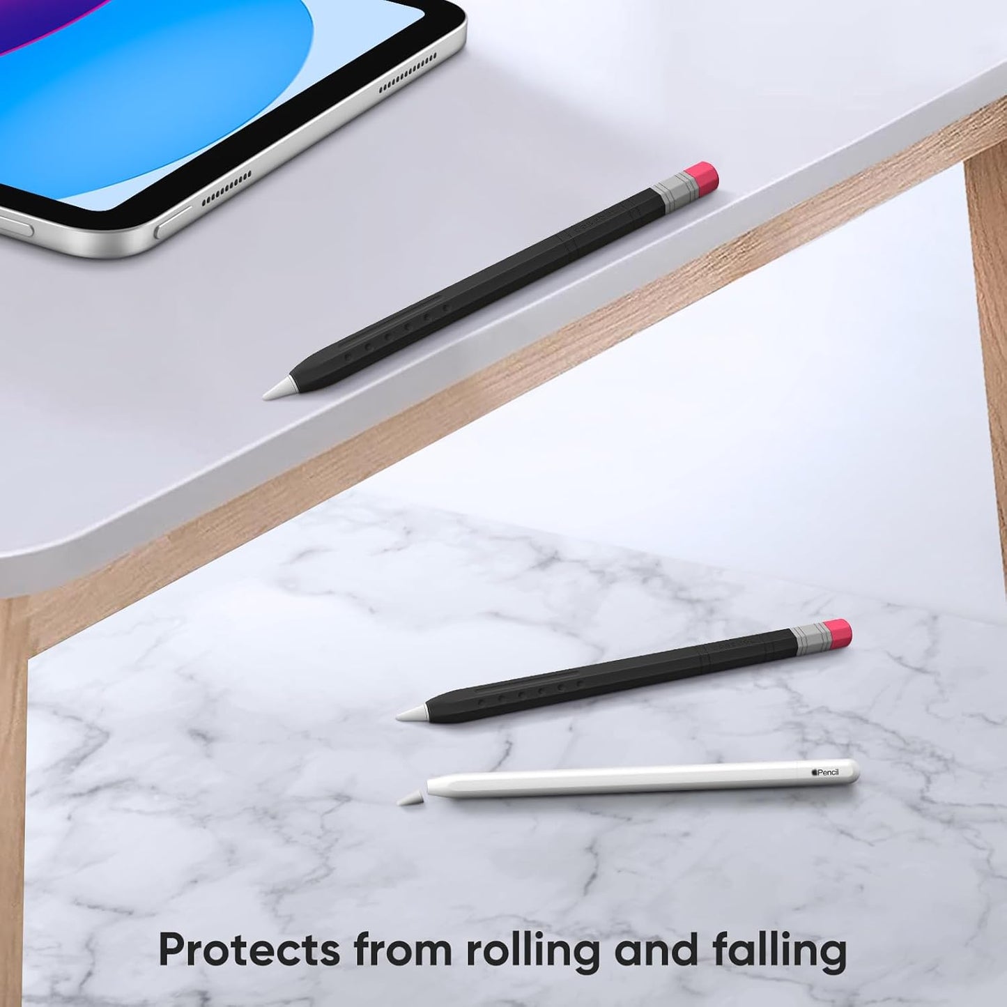 Fintie Silicone Sleeve for Apple Pencil (USB-C), Light Pen Skin Case Cover Soft Protective Anti-Slip Pencil Grip Holder, Supports Magnetic Attachment, Pink
