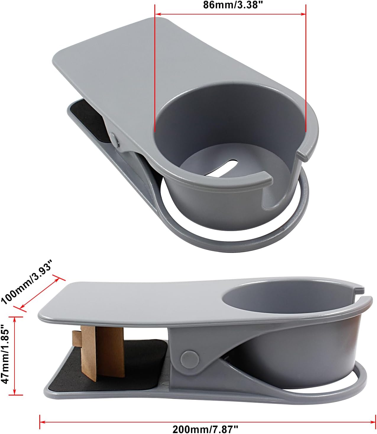 Jiozermi Drinking Cup Holder Clip, Desk Drink Holder Clip Adirondack Chair Cup Holder with Clip Cup Clip Holder for Water Drink Beverage Soda Coffee Mug(Blue)