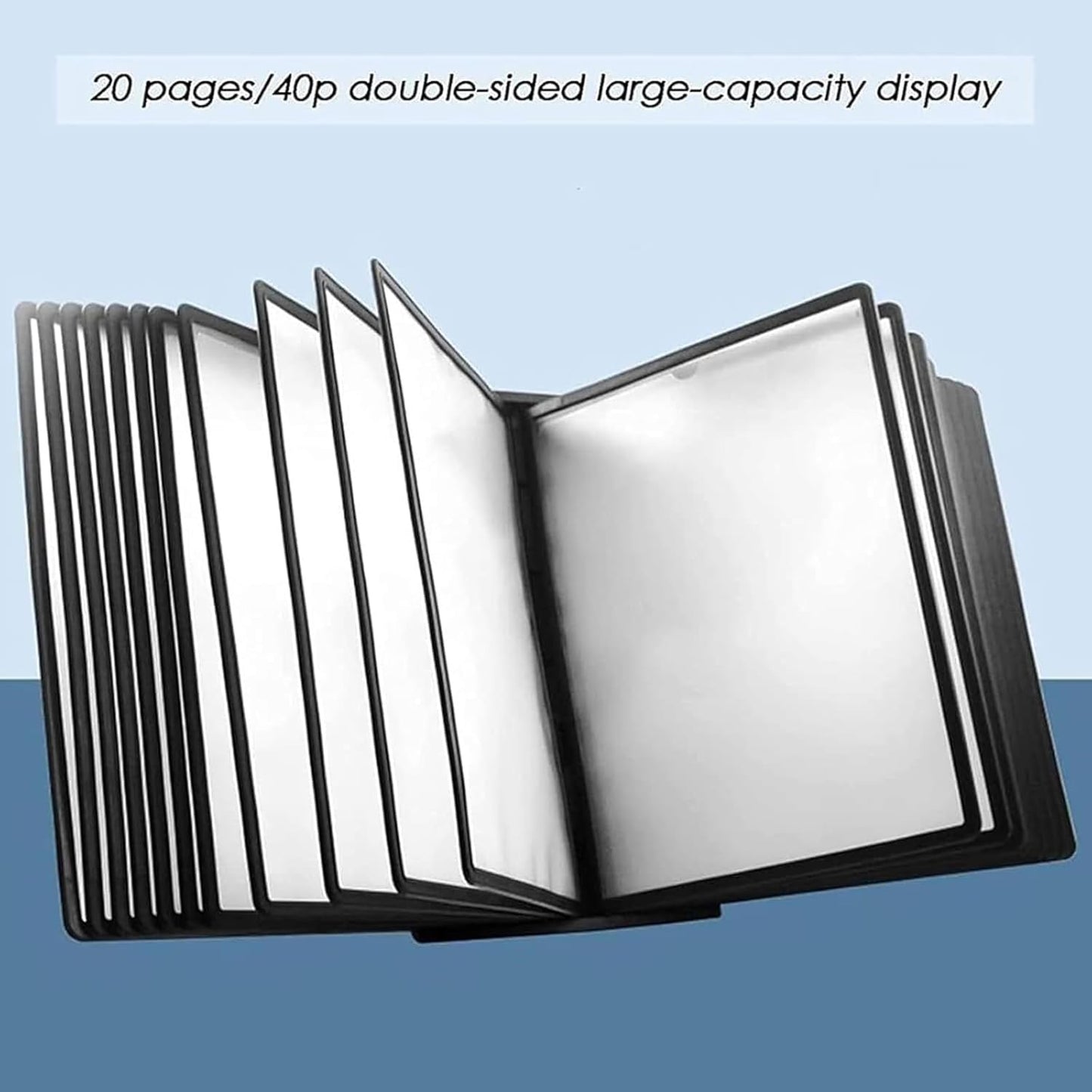 Wall Mount Reference Organizer, Poster Flip Book Display, Reference Display Document Holder with Two Ways of Use, Quick and Easy Access, for Meeting Poster Display and Storage