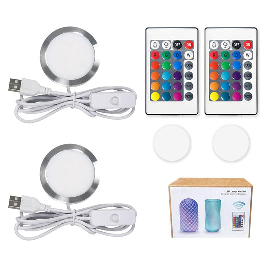 Bulto 4Pcs LED Lamp Kit 001 16 Color for Bambu Lab 3D Printing, RGB Remote Control DIY LED Light Kit - Monitor Light Bar for Bambu Lab Makerworld/Anycubic/Makeronline, 5V USB Powered