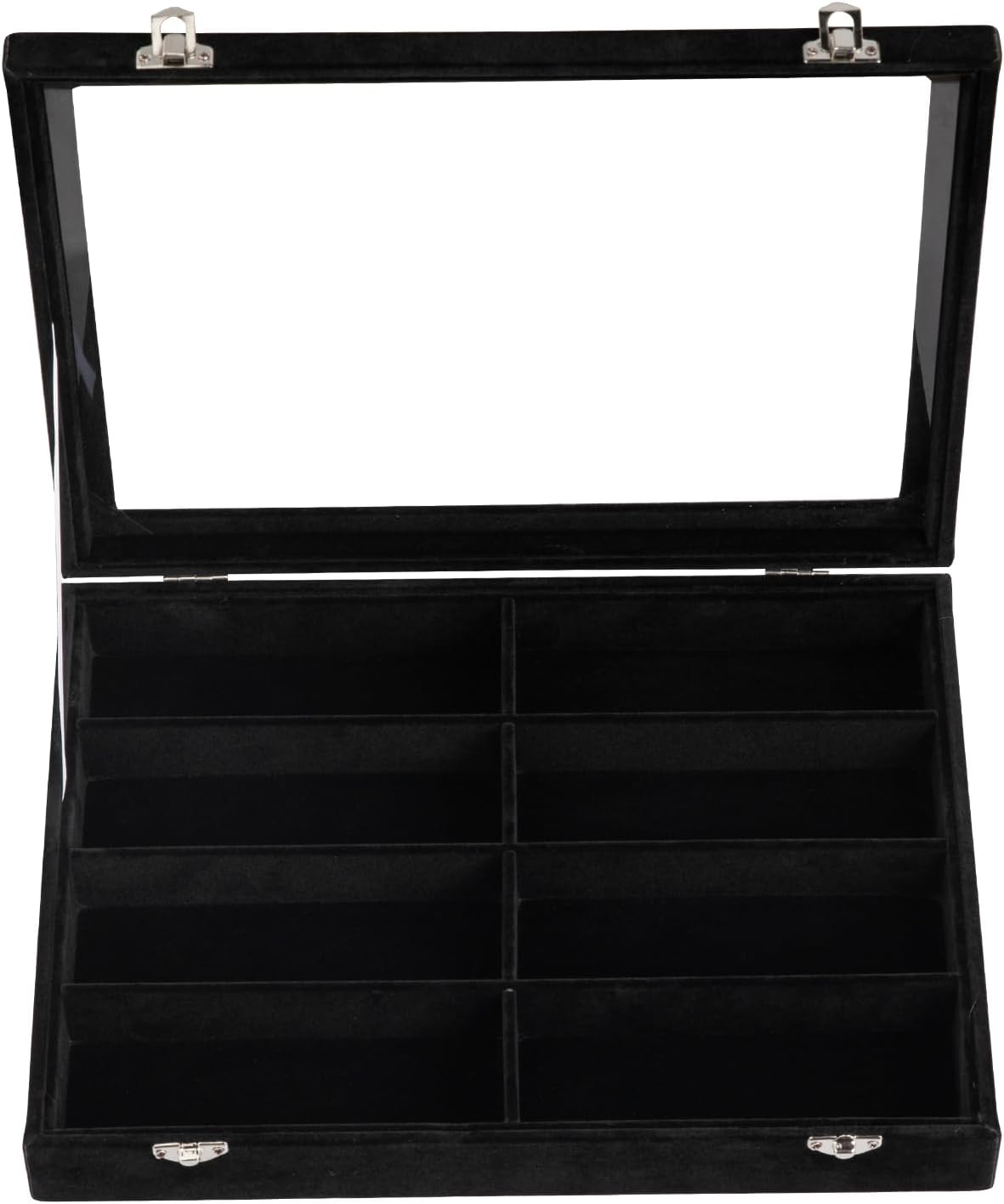 Frebeauty Sunglass Organizer,Velvet Glasses Organizer,8-Slot Sunglasses Tray for Drawer, Men's/Women's Sunglasses Box, Glasses Holder for Watch Stackable Eyeglass/Eyewear Display Tray(Beige)