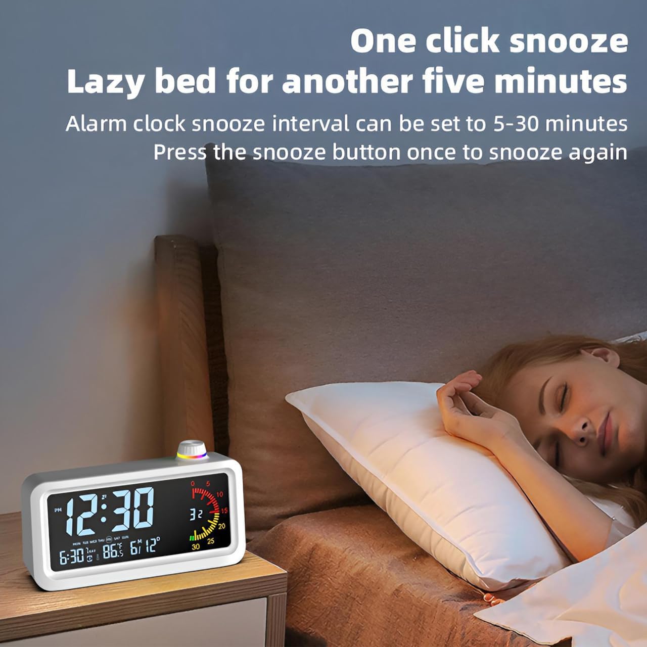 60-Minute Visual Timer for Kids, Pomodoro Timer, Rechargeable Alarm Clock, Dual Display, LCD Time Reminder - Ideal for Homeschooling, Teaching, and Time Management Gifts for Kids (White)