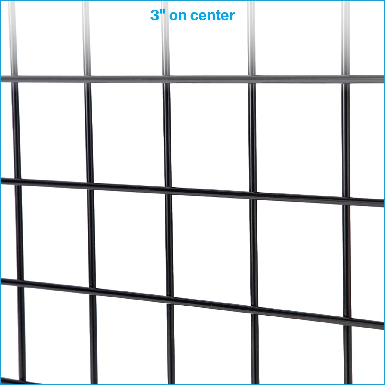 SSWBasics 2' x 4' Wire Grid Panel in Sleek Black - Sturdy Black Grid Wall Panels - Versatile Wire Gridwall Panel for Retail Display, Home Organization, and Wall Panel Decoration - Durable and Stable