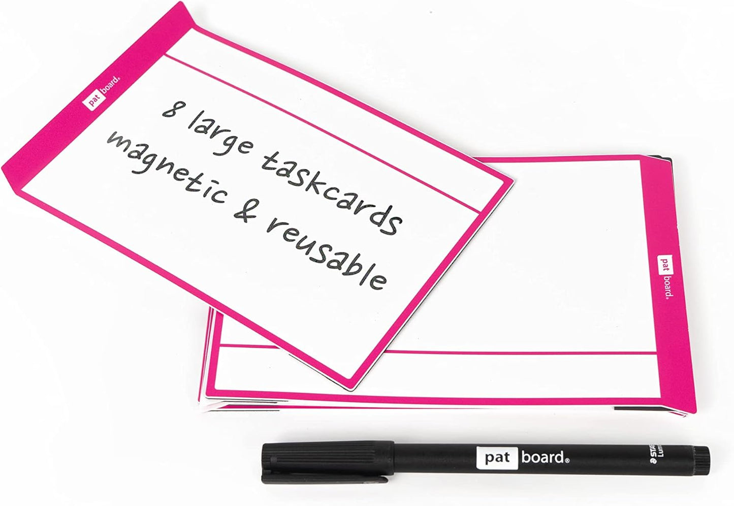 PATboard Scrum Board and Kanban Board - Magnetic Task Cards - L (Large) - Set of 8 - Grey