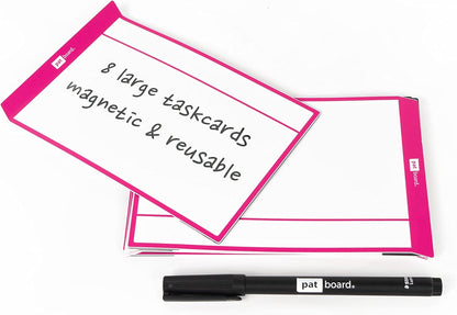 PATboard Scrum Board and Kanban Board - Magnetic Task Cards - L (Large) - Set of 8 - Grey