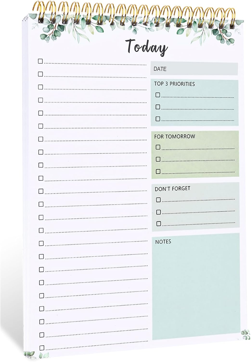 To Do List Notepad - To Do List Notebook for Work with 52 Sheets, Undated Daily Planner Perfect for Enhanced Productivity and Goal Achievement - Green