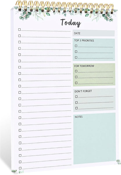 To Do List Notepad - To Do List Notebook for Work with 52 Sheets, Undated Daily Planner Perfect for Enhanced Productivity and Goal Achievement - Green