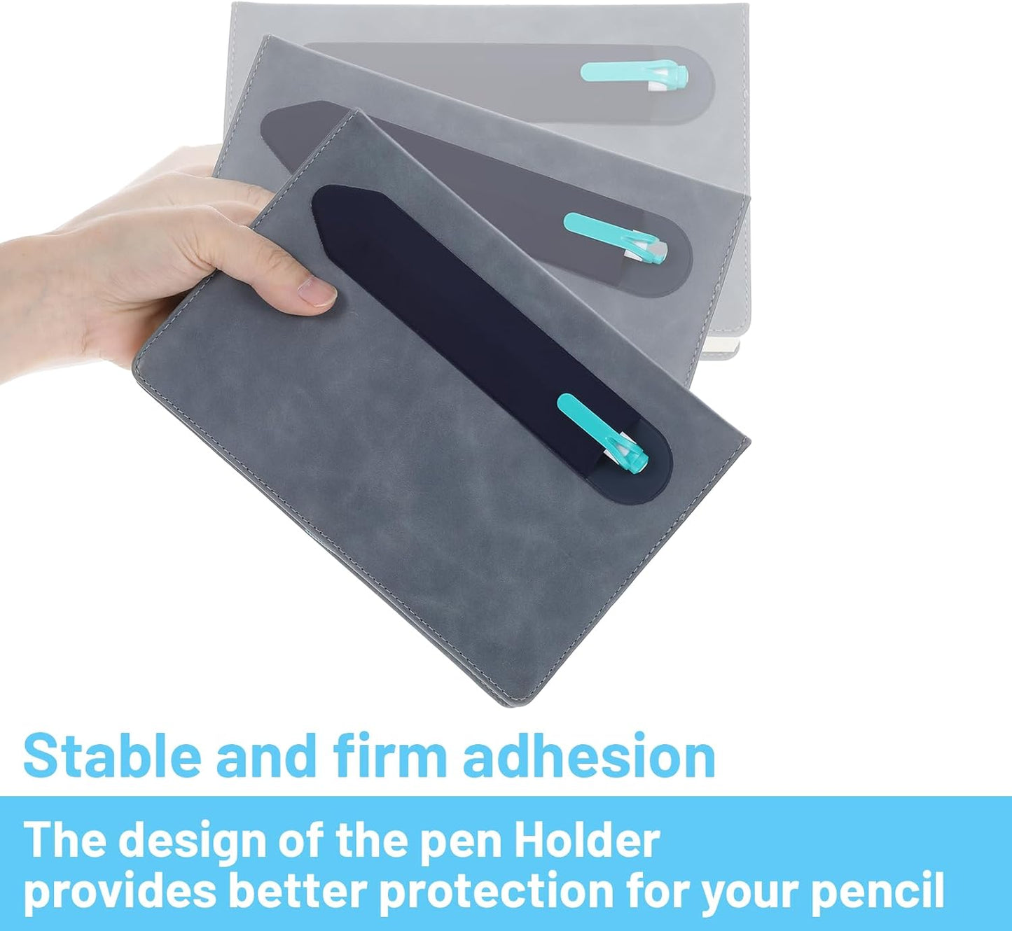 4PCS Universal Stylus Holder, Self-Adhesive Stylus Pen Case, Elastic Tablet Pen Holder for Various Types of Styluses