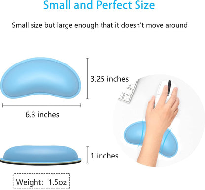 Dapesuom Mouse Wrist Rest, Ergonomic Memory Foam Mouse Wrist for Computer Desk Mats Support, PU Leather Hand Rest Pad Cushion for Gaming, Laptop, Men, Women, Pain Relief & Easy Typing, Black
