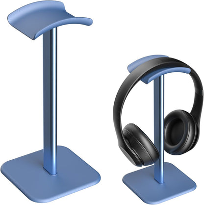 Headphone Stand for Desk - Headset Stand with Aluminum Hanger and Plastic Headrest, Headphone Holder for AirPods Max, Sony, Bose, Beats and More (Black)