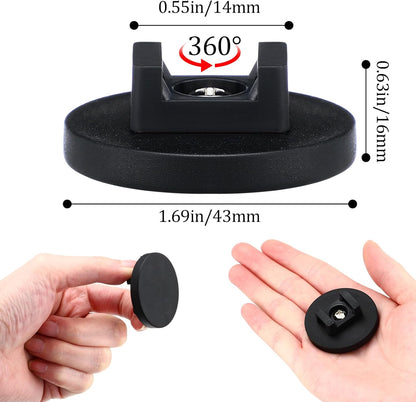 Yookeer 15 Pcs Magnetic Zip Tie Mount Base Black Magnetic Cable Clips Wire Holder Multipurpose Cable Ties Management Base Electrical Supplies for Wire (22 mm)