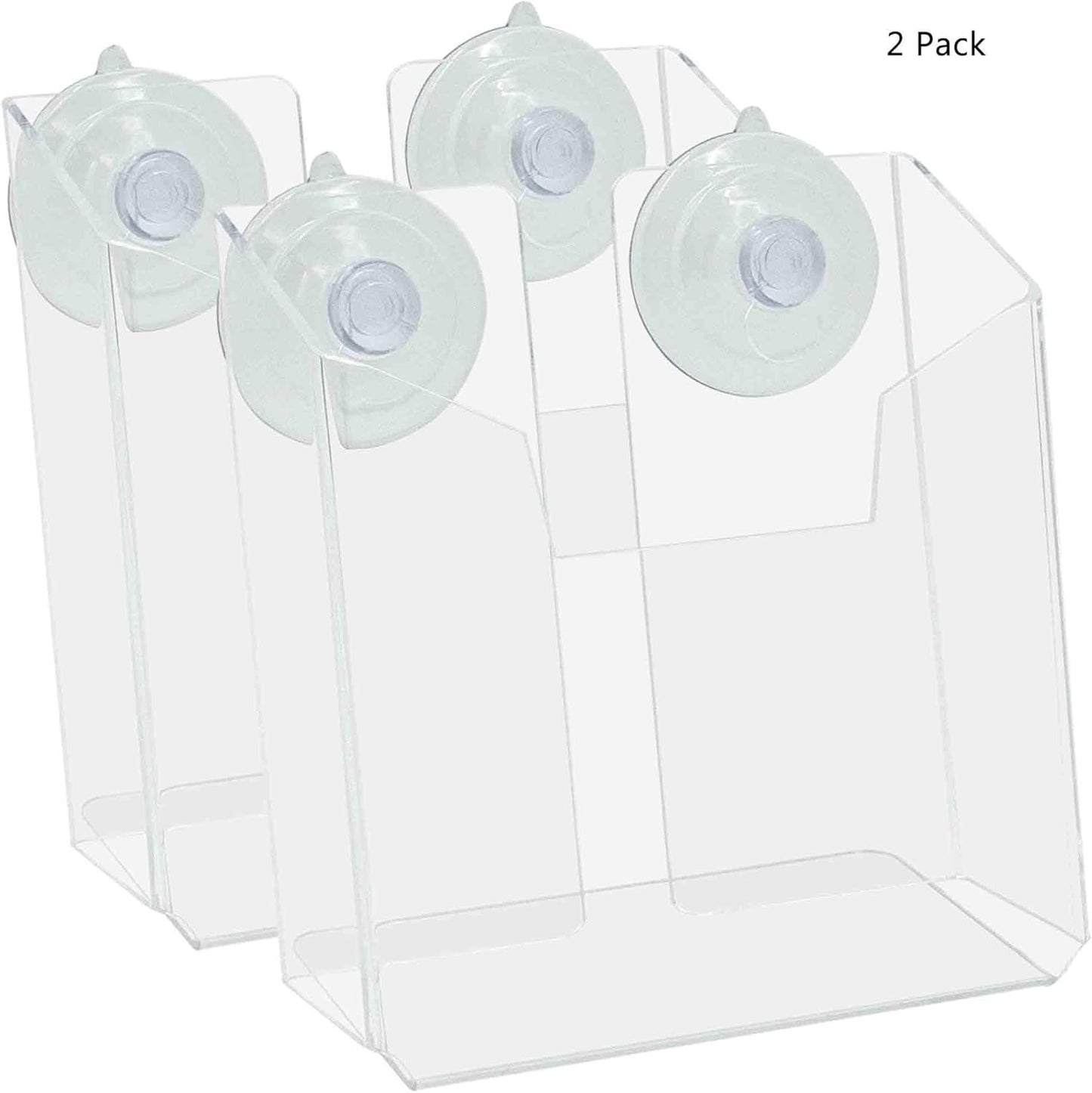 Marketing Holders 6 Pack Suction Cup Brochure Holder Holds 6 Inch Wide Literature Window or Glass Wall Mount Display Indoor Graphic Images Amenity Flyers or Reference Sheet Racks