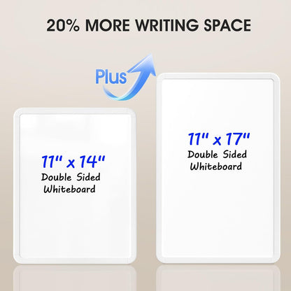 MaxGear Weekly Dry Erase Calendar Board for Wall, 11 x 17 Inch Double-Sided Magnetic Whiteboard, Weekly Planner on One Side and Blank Whiteboard on the Other, Includes 3 Color Markers and Magnets