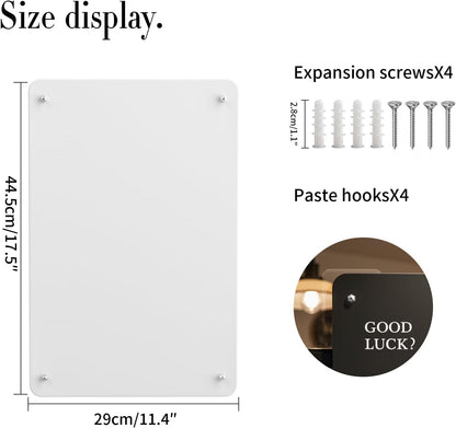FANXIYQ Black Magnetic Board for Desk, Metal Magnet Display Board for Magnets & Souvenirs, Travel Magnet Board & RV Sticker Board, Magnetic Memo Board with Removable Foot Pads
