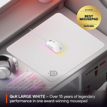 SteelSeries QcK Gaming Mouse Pad - XXL Cloth - Peak Tracking and Stability - Esports Mousepad - Never-Slip - Full Desk Coverage