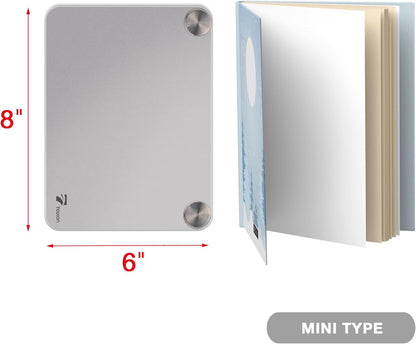 TOWON Small Glass Dry Erase Board, Desk White Board with Standing, Mini Whiteboard Easel Pad Set, Stenography Artifact for Office, Home and School Supplies, 8x6 Inches, Black
