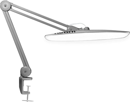 Neatfi XL 2200 Lumens 24W LED Desk Lamp – Shadow-Free Task Lighting | 4-Level Dimming | Home Office & Crafts Use | 20-Inch Wide Head (White, Non-CCT with Clamp)