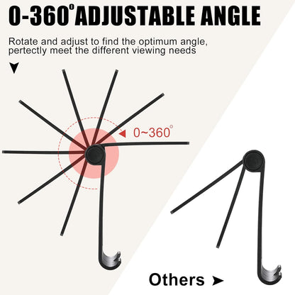 Fabbay 40 Pcs Foldable Cell Phone Stand Desk Multi Angle Tablet Stand Universal Cellphone Holder Portable Smartphone Dock Compatible with Most Mobile Phone and Tablet for Travel (Black)