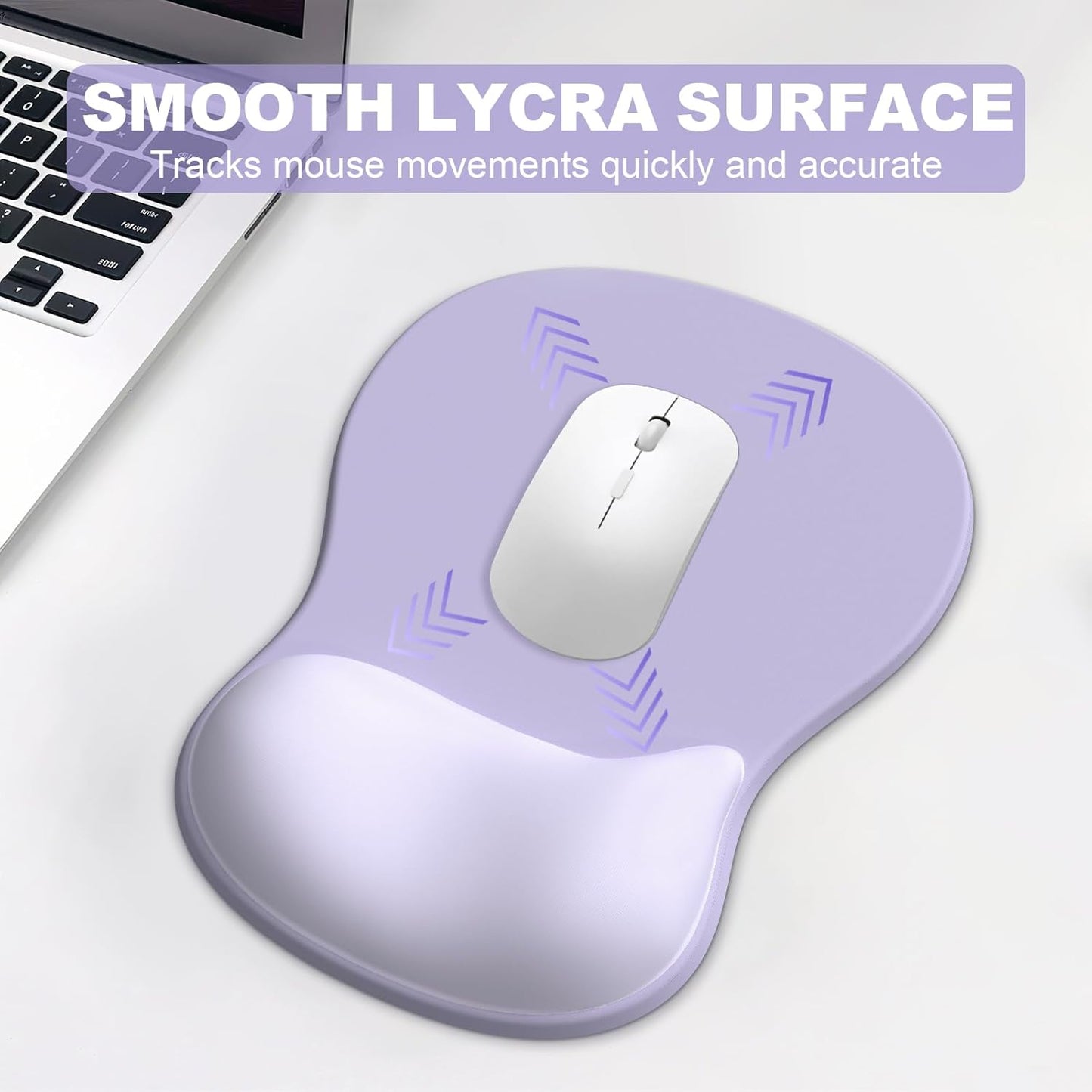 Ergonomic Mouse Pad with Wrist Rest and Keyboard Wrist Rest, Gel Mousepad and Wrist Rest for Computer Keyboard, Pain Relief, Non-Slip PU Base, Mouse Pad with Wrist Support for Gaming, Office, Brown