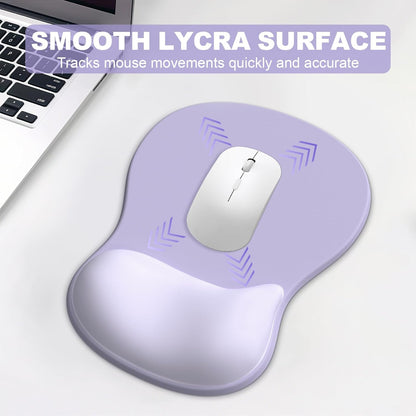 Ergonomic Mouse Pad with Wrist Rest and Keyboard Wrist Rest, Gel Mousepad and Wrist Rest for Computer Keyboard, Pain Relief, Non-Slip PU Base, Mouse Pad with Wrist Support for Gaming, Office, Brown